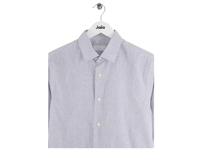 Camicia Prada blu in cotone da uomo - vista 2