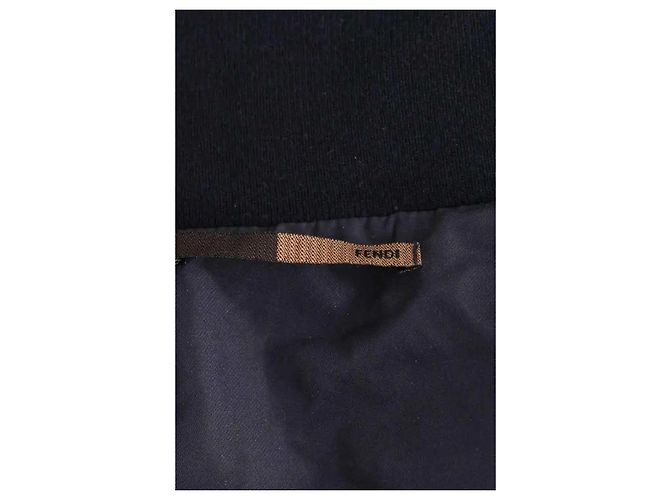 Fendi Jacke aus Seide Marineblau - Ansicht 6