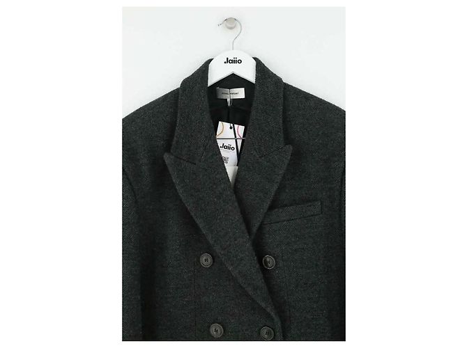 Cappotto Isabel Marant in cotone antracite - vista 2