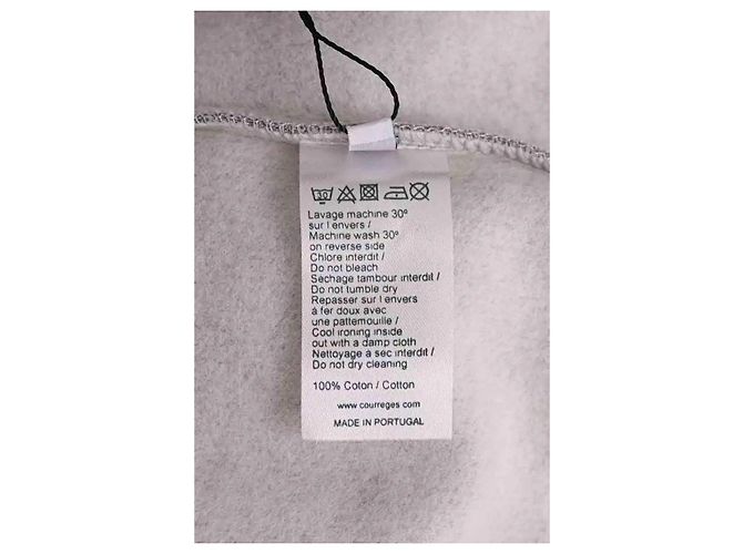 Courreges Sweatshirt Courrèges gris en coton - vue 6