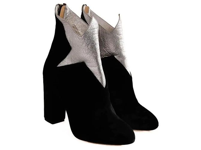 Botines Charlotte Olympia de terciopelo negro - vista 3