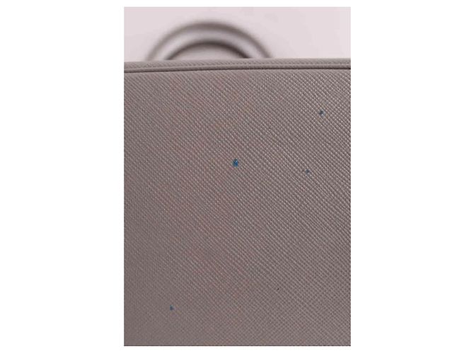 Prada Double saffiano leather handbag grey - view 6