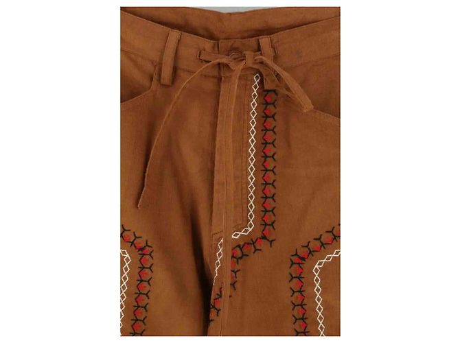 Autre Marque Pantaloni larghi camel - vista 2
