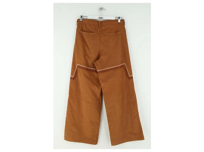 Autre Marque Pantaloni larghi camel - vista 3