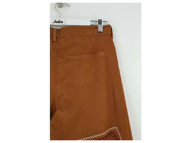 Autre Marque Pantaloni larghi camel - vista 4