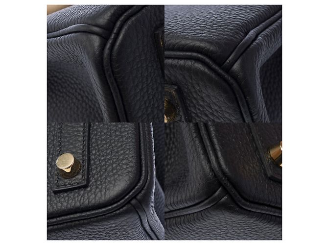Hermès HERMES Birkin 30 Tasche aus schwarzem Leder - 104040 - Ansicht 12