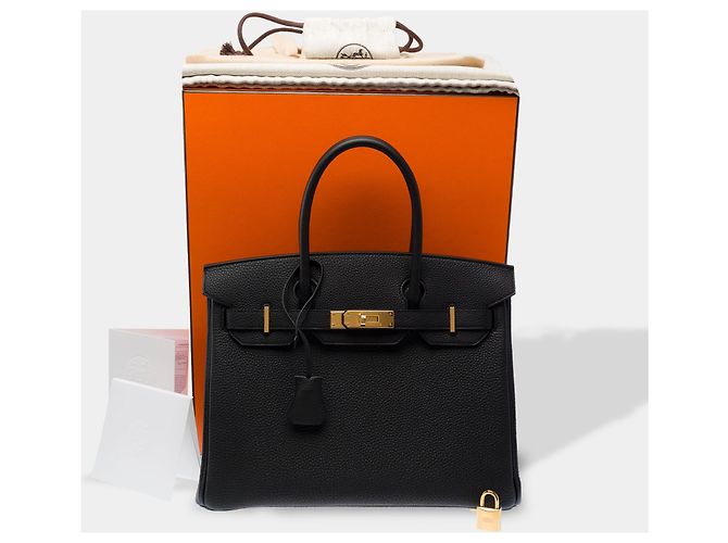 Hermès HERMES Birkin 30 Tasche aus schwarzem Leder - 104040 - Ansicht 2