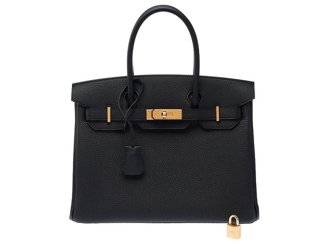 Hermès HERMES Birkin 30 Tasche aus schwarzem Leder - 104040 - Ansicht 3