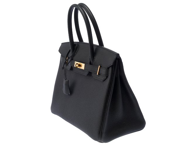 Hermès HERMES Birkin 30 Tasche aus schwarzem Leder - 104040 - Ansicht 5