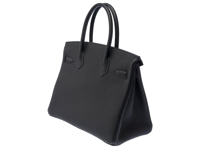 Hermès HERMES Birkin 30 Tasche aus schwarzem Leder - 104040 - Ansicht 6