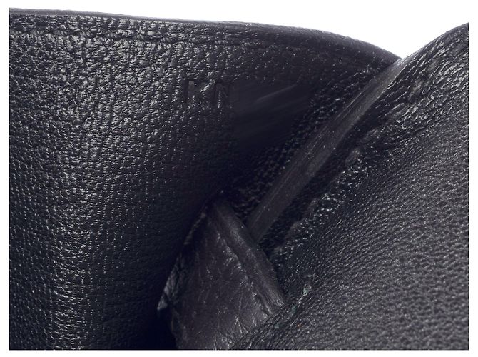 Hermès HERMES Birkin 30 Tasche aus schwarzem Leder - 104040 - Ansicht 8