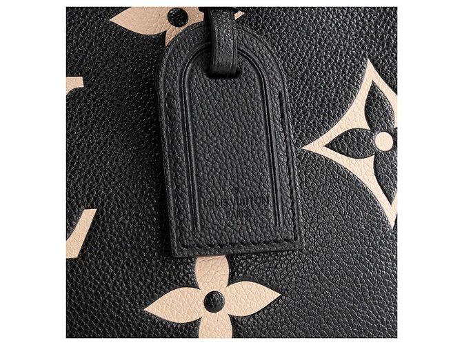 LOUIS VUITTON - Borsa a tracolla Grand Palais Louis Vuitton in pelle empreinte nera e beige - vista 5