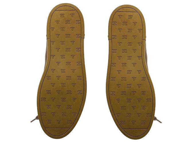 Baskets montantes Max Mara en cuir tan avec bordure en fourrure - vue 6