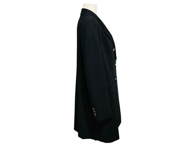 Autre Marque Abrigo de largo medio cruzado negro St. John - vista 2