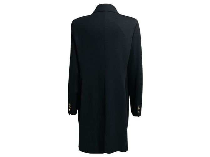Autre Marque Abrigo de largo medio cruzado negro St. John - vista 3