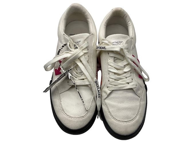 Off White Sneakers basse in tela vulcanizzata Off-White White / Black Multi con dettaglio Zip Tie - vista 8