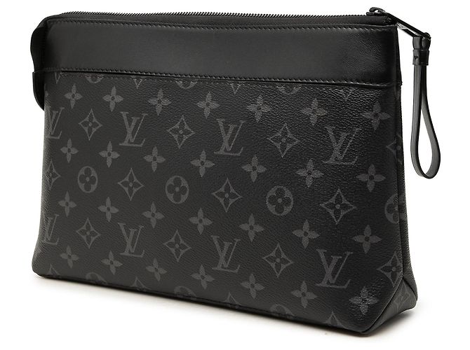 Borsa a pochette Louis Vuitton Monogram Eclipse Pochette Voyage Souple Nera - vista 2