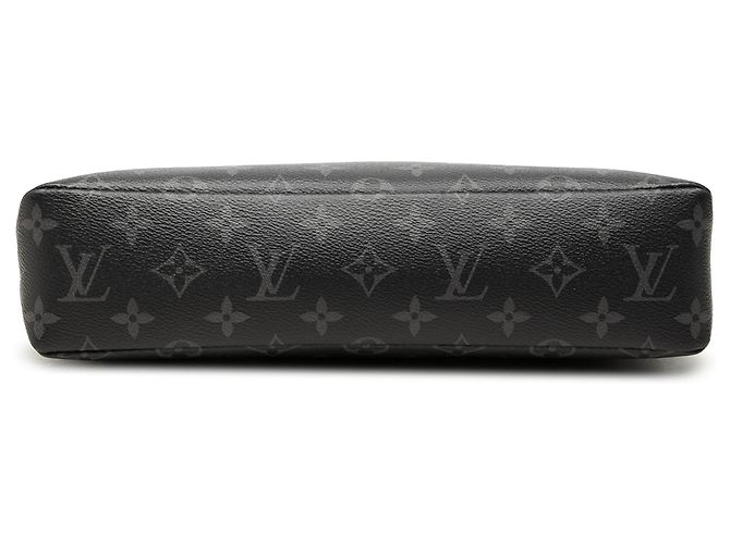 Borsa a pochette Louis Vuitton Monogram Eclipse Pochette Voyage Souple Nera - vista 3