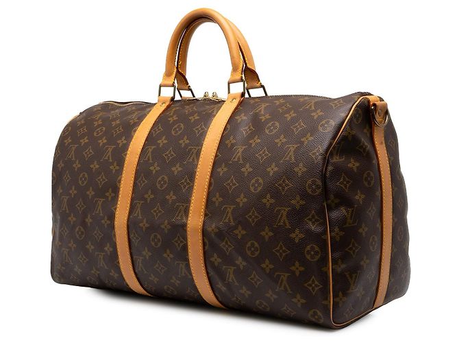 Borsa da viaggio Louis Vuitton Monogram Keepall Bandouliere 50 Marrone - vista 2