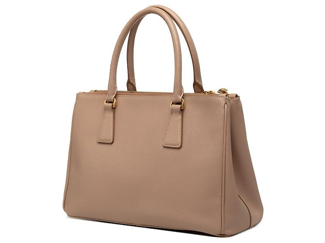 Prada Small Saffiano Lux Galleria Double Zip Satchel Rosa - Ansicht 2
