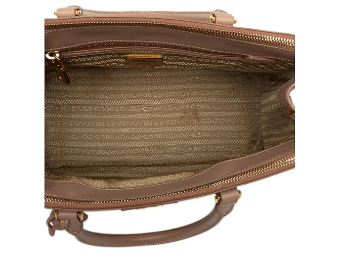 Prada Small Saffiano Lux Galleria Double Zip Satchel Rosa - Ansicht 4