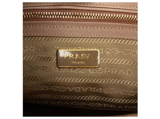 Prada Small Saffiano Lux Galleria Double Zip Satchel Rosa - Ansicht 5