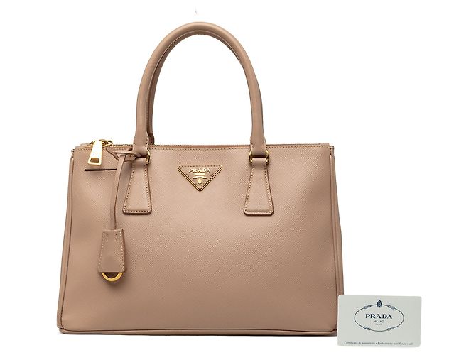 Prada Small Saffiano Lux Galleria Double Zip Satchel Rosa - Ansicht 8