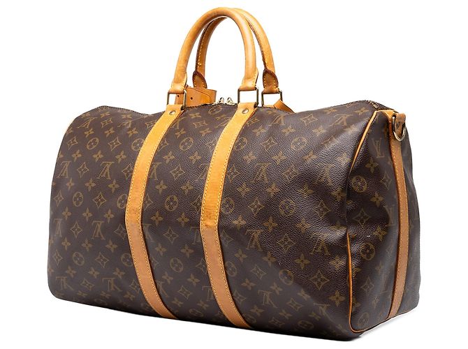 Sac de voyage Louis Vuitton Monogram Keepall Bandouliere 45 Marron - vue 2