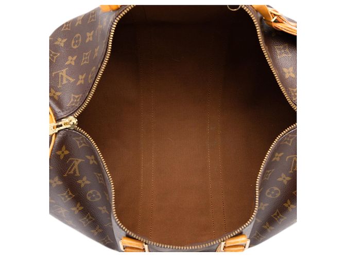 Sac de voyage Louis Vuitton Monogram Keepall Bandouliere 45 Marron - vue 4