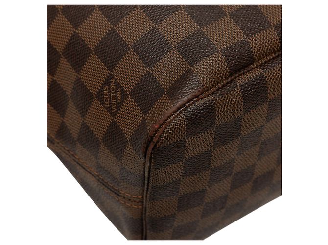 Sac cabas Louis Vuitton Damier Ebene Neverfull MM Marron - vue 6