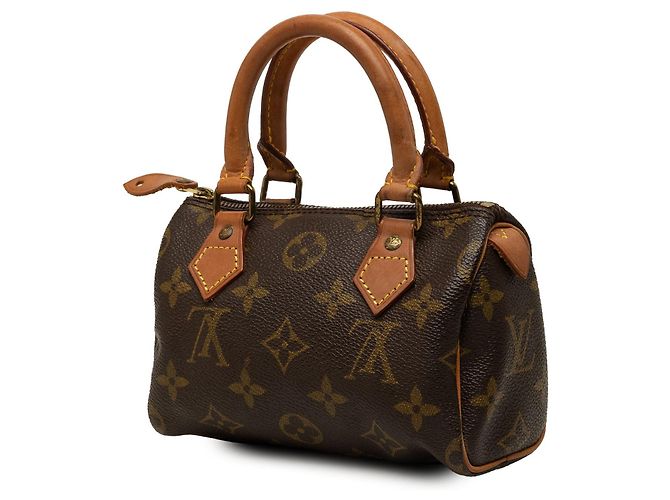 Borsa Louis Vuitton Monogram Mini Speedy HL Marrone - vista 2