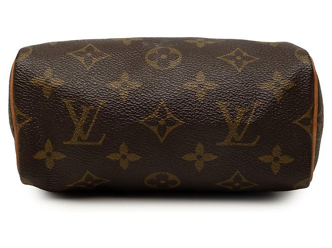 Borsa Louis Vuitton Monogram Mini Speedy HL Marrone - vista 3