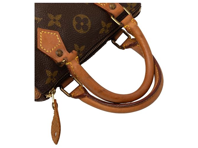 Borsa Louis Vuitton Monogram Mini Speedy HL Marrone - vista 6