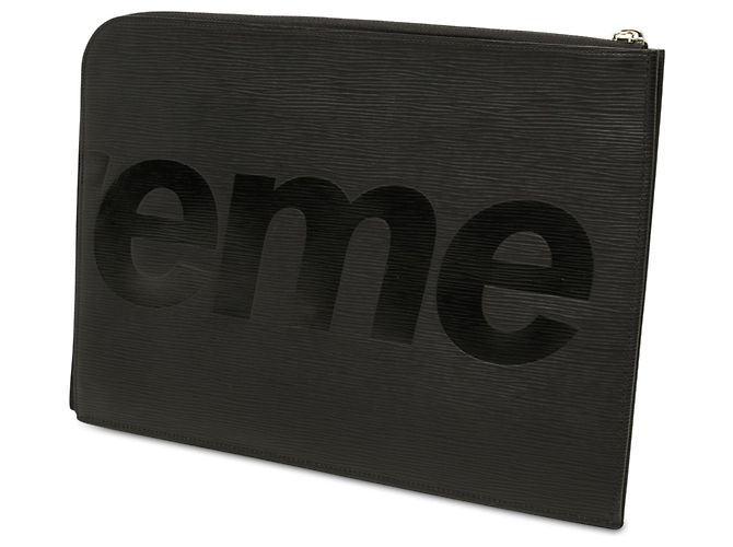 Borsa a pochette Louis Vuitton Supreme Epi Pochette Jour GM nera - vista 2
