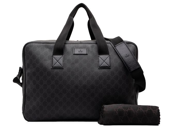 Borsa da viaggio Gucci GG Supreme nera - vista 7