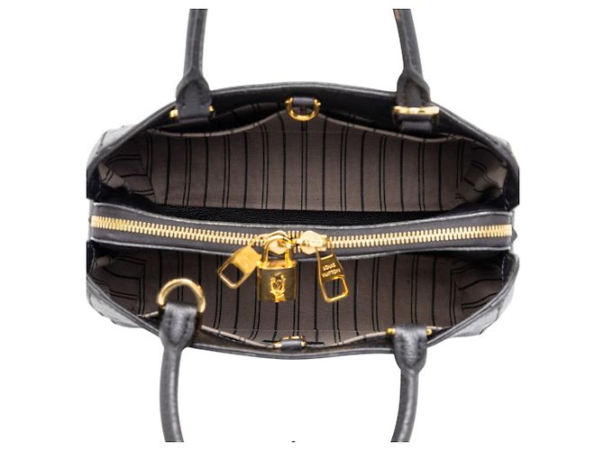 Borsa Satchel Louis Vuitton Monogram Empreinte Montaigne BB Nera - vista 4