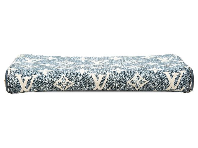 Portafoglio lungo Zippy in denim monogram blu Louis Vuitton - vista 3