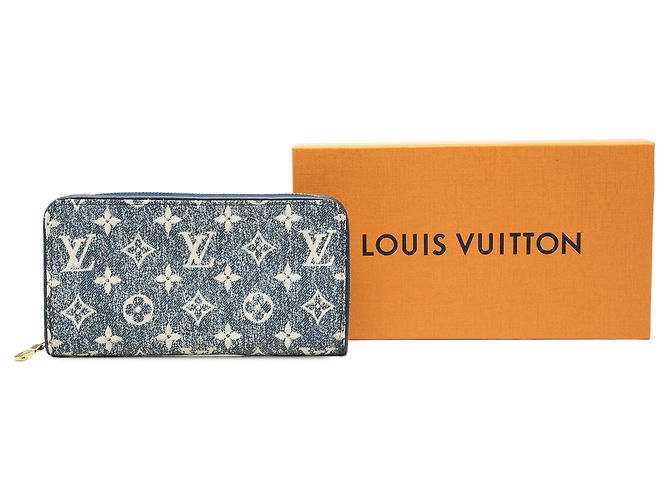 Portafoglio lungo Zippy in denim monogram blu Louis Vuitton - vista 7