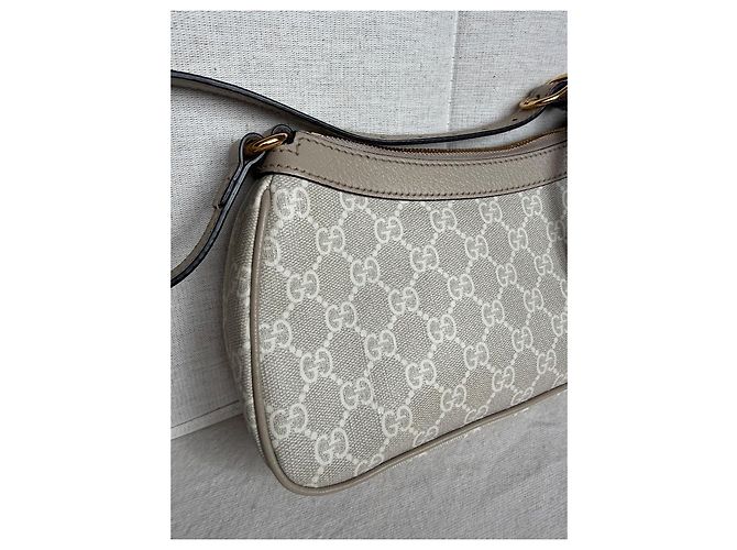 Gucci Ophidia Borsa a tracolla in tela GG Supreme Beige - vista 4