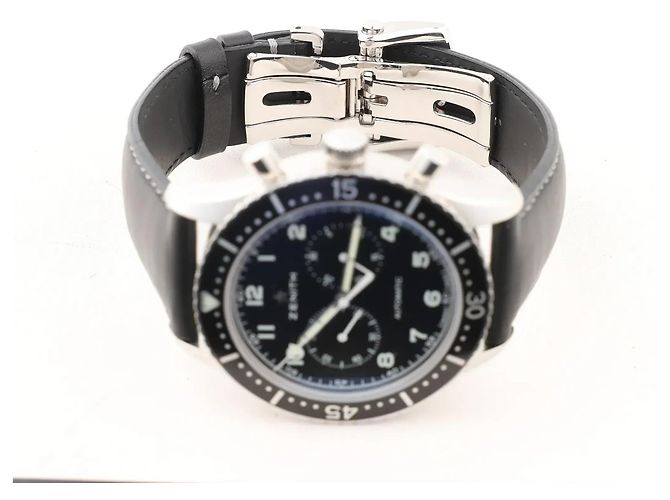 Zénith Zenith Chronometro TIPO CP-2 03.2240.4069 SS x Leather AT Watch with Black Dial - Ansicht 5