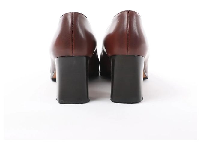 Hermès HERMES Kelly Leder-Pumps in Braun, Größe 38 EU - Ansicht 7