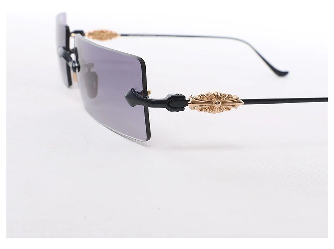 Gafas de sol Chrome Hearts HELLZ BELLZ chapadas en oro en Gray - vista 6
