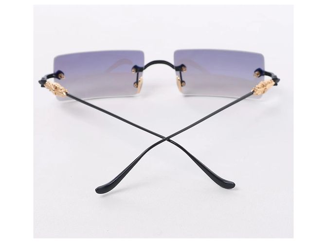 Gafas de sol Chrome Hearts HELLZ BELLZ chapadas en oro en Gray - vista 9