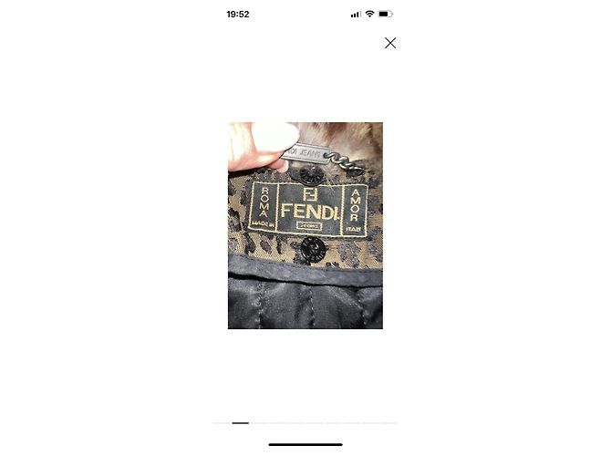 Abrigo Fendi Jeans Estampado de Leopardo con Cuello de Piel Sintética - vista 2