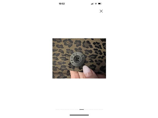 Abrigo Fendi Jeans Estampado de Leopardo con Cuello de Piel Sintética - vista 3