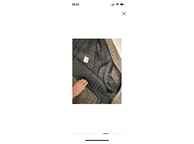 Abrigo Fendi Jeans Estampado de Leopardo con Cuello de Piel Sintética - vista 4
