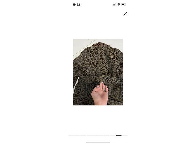 Abrigo Fendi Jeans Estampado de Leopardo con Cuello de Piel Sintética - vista 5