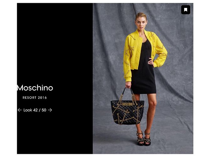 Moschino Resort 2016 Sandali Platform in Pelle Trapuntata - vista 3