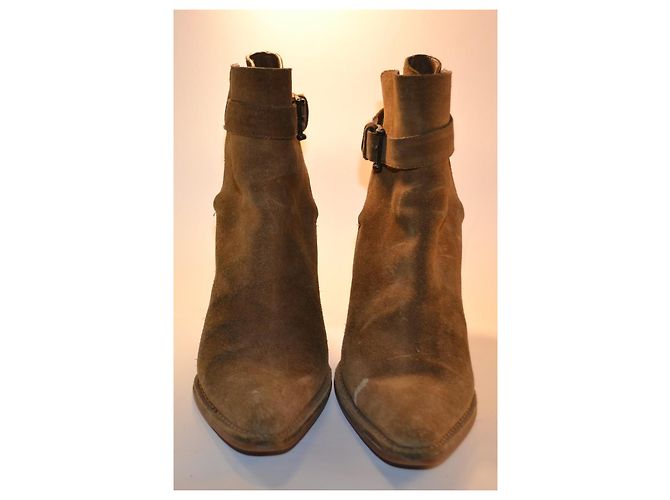 Gucci Stivaletti in Camoscio Marrone - vista 3