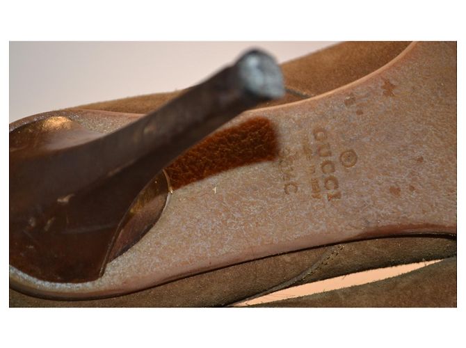 Gucci Stivaletti in Camoscio Marrone - vista 7